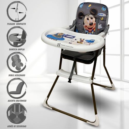 SILLA DE COMER PLEGABLE «MICKEY» GRIS