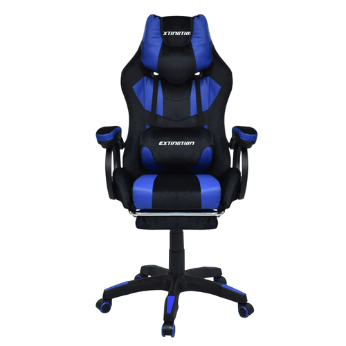 Silla Gamer Extingtion Sapp Gamuza-Cuerina Color Azul