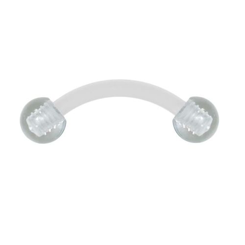 Piercing ceja o labio acrílico transparente