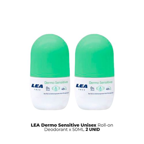Lea Dermo Sensitive Unisexroll Ondeadorant x50ml 2 Unid