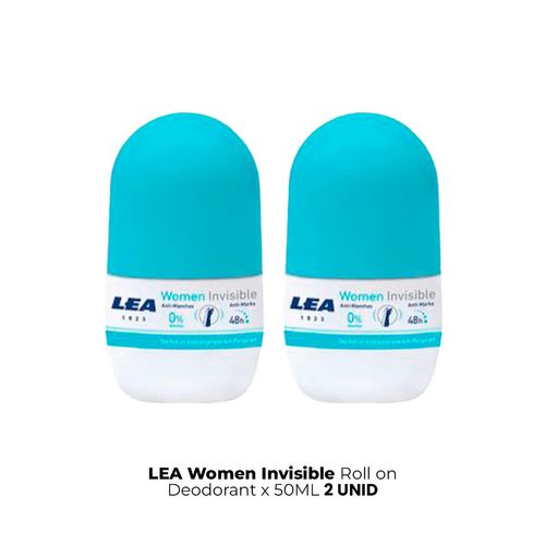 Lea Women Invisible Roll Ondeodorant x50ml 2 Unid
