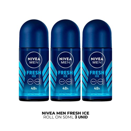Nivea Men Fresh Iceroll On 50ml 3 Unid