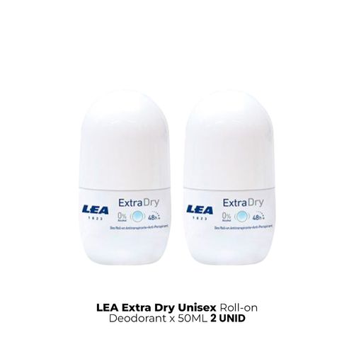Lea Extra Dry Unisexroll On Deodorant x50ml 2 Unid
