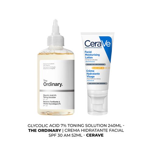 Glycolic Acid 7% - The Ordinary 240ml+Crema Facial SPF 30 AM 52ml