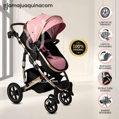 Coche Cuna Moisés de Lujo «TORETTO» Rosa