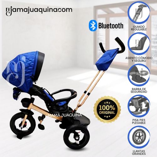 Triciclo Giratorio 3 en 1 «SMART PREMIUM» USB Bluetooth Azul