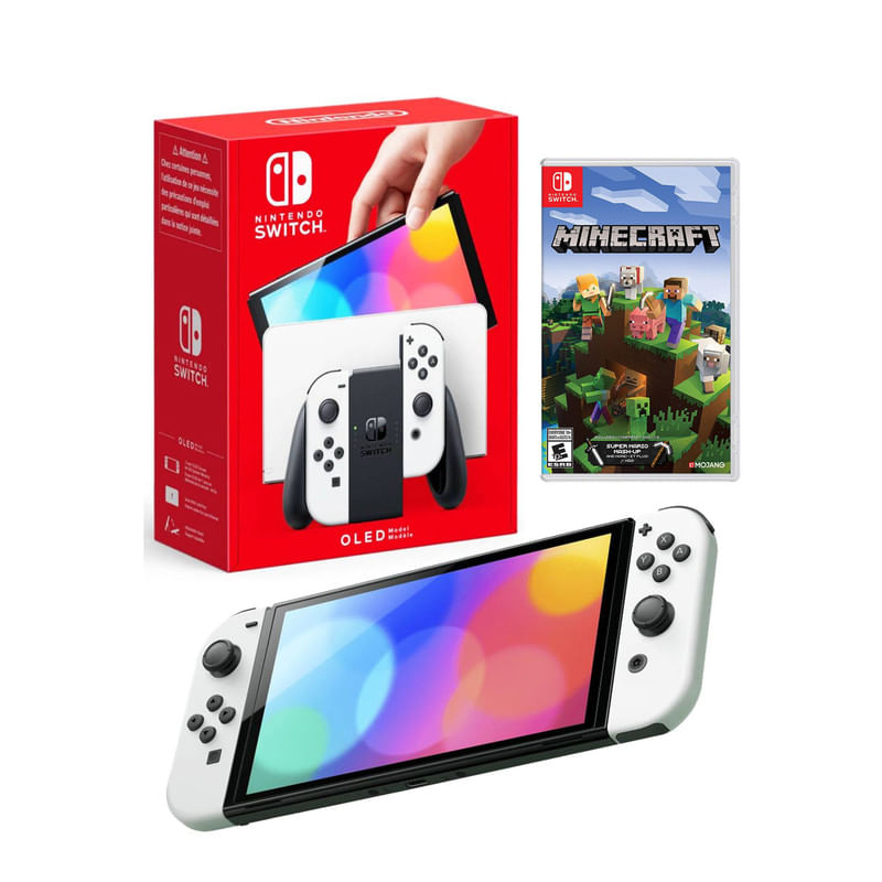 Consola-Nintendo-Switch-Oled-Blanca---Minecraft