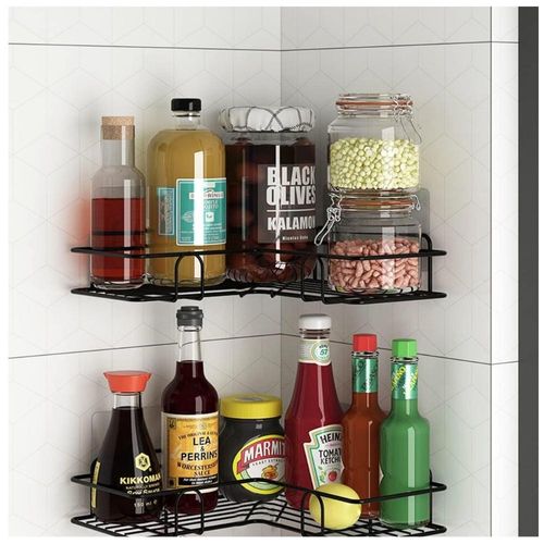 Organizador Esquinero para Condimentos Cocina Alacena 2 Niveles NG E50