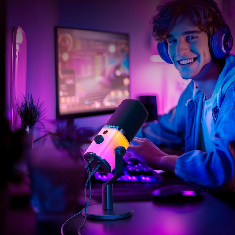 Microfono-Maono-PD100X-Dinamico-RGB-Streaming-USBXLR