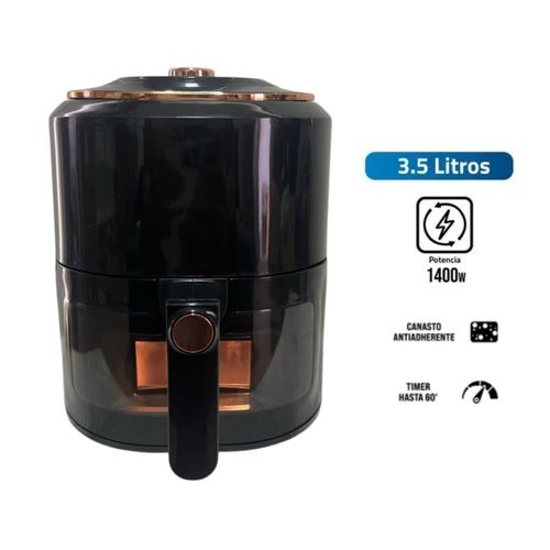 Freidora Aire Airfryer 3.5 Litros Sin Aceite 1400W Negro