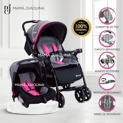 Coche Cuna Travel System Ebaby «BRAVIAR NEW» Fucsia