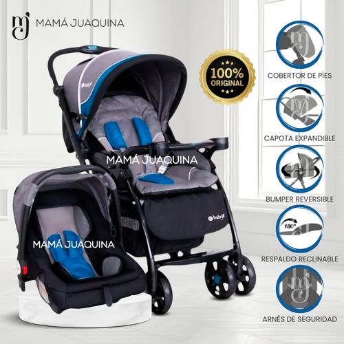 Coche Cuna Travel System Ebaby «BRAVIAR NEW» Azul