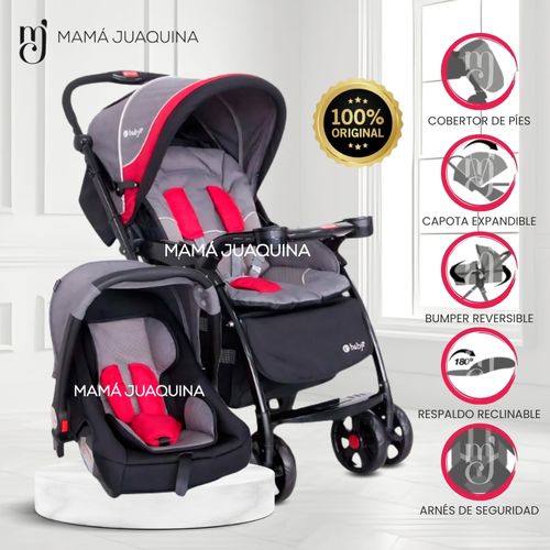 Coche Cuna Travel System Ebaby «BRAVIAR NEW» Rojo