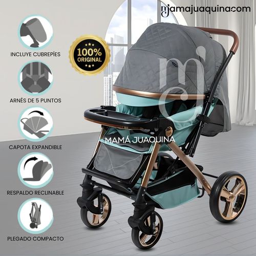 Coche Cuna De Lujo «ALÉN» Menta