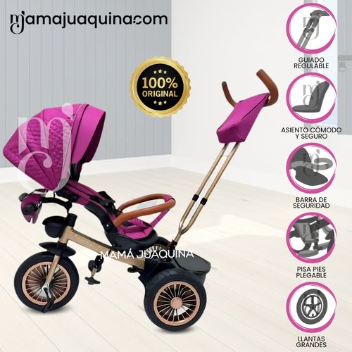 Triciclo Guiador «LUCIAN II» con Bluetooth Fucsia
