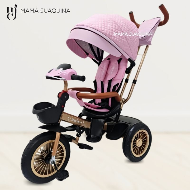 Triciclo-Guiador-«LUCIAN-II»-con-Bluetooth-Rosa