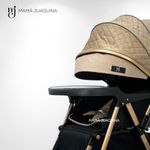 Coche-Cuna-de-Lujo-«BOMBSHELL»-con-Bolso-Pañalero-Beige