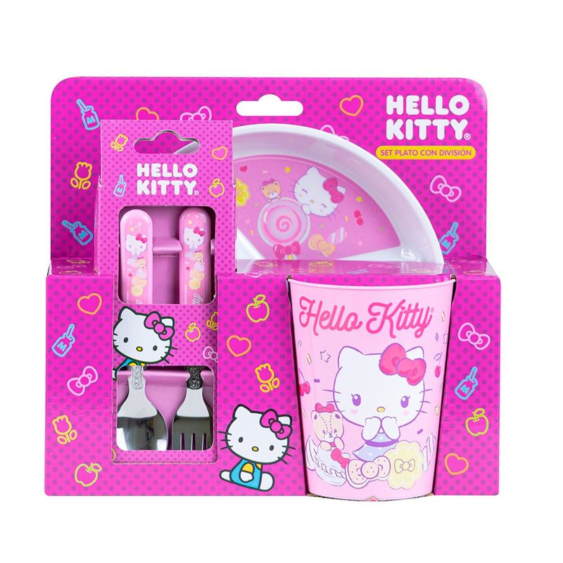 Vajilla-Set-Plato-Division-Hellokitty-Cubierto-Vaso-Scool-Play-