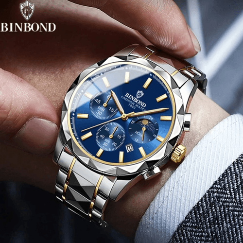 Reloj BINBOND para Hombre - Plata/Azul