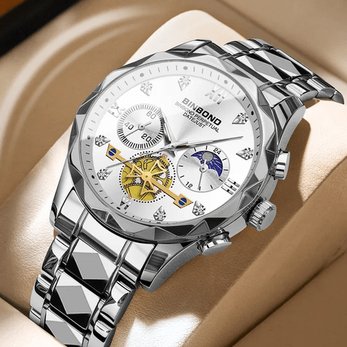 Reloj BINBOND para Hombre - Acero - Blanco/Plata