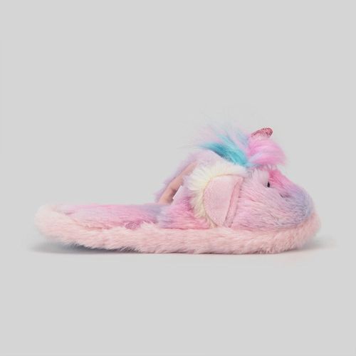 Pantuflas Niña Unicornio Circus Rosado