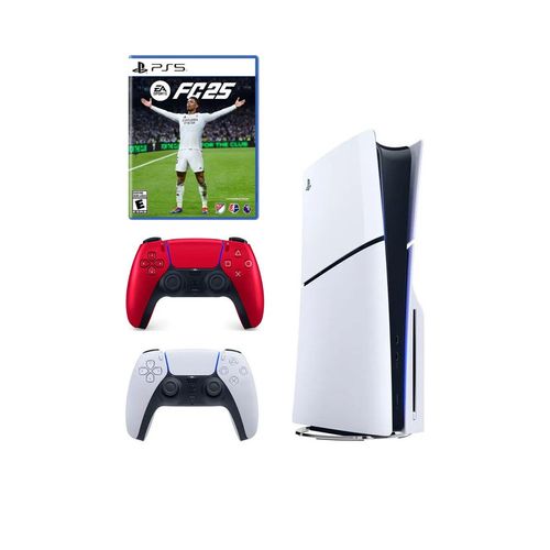 Consola Playstation 5 Slim Lectora de Discos + Mando Dualsense Rojo Volcánico + EA Sports FC 25