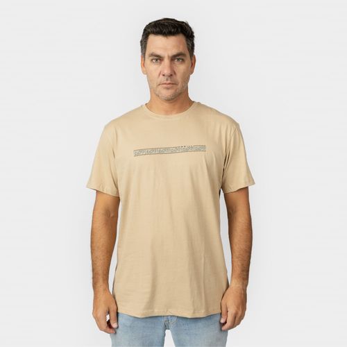 Polo O'Neill Ikat Stripe T-Shirt Lt Khaki 2