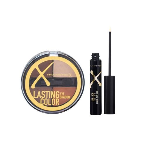 Pack Max Factor Sombras Lasting Colour Capuccino + Delineador Hi Fi