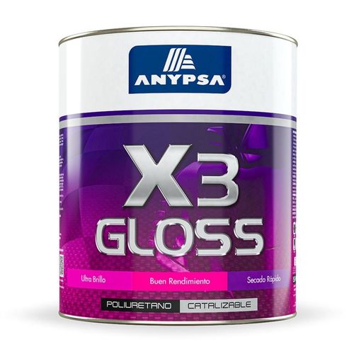 Gloss Poliuretano X-3 Anypsa Negro 3.785l