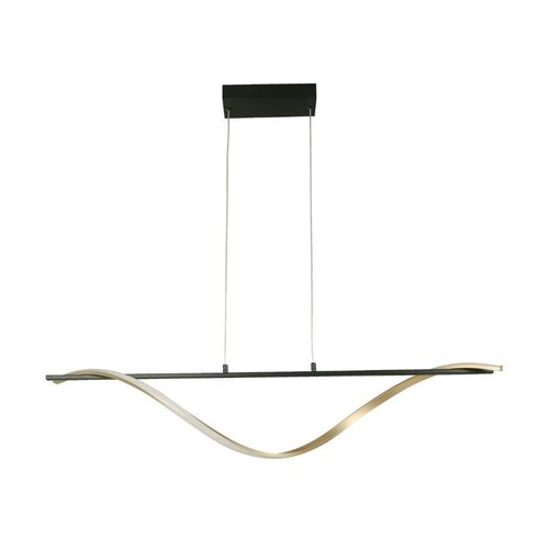 Colgante Led Wavy 24W Luz Cálida Negro y Dorado Ikelite