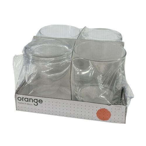 Set de 4 Vasos Vidrio 10oz Orange