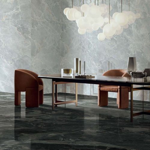Piso Marmolizado Havana Black Pulido 60x120cm 1.44m2 Klipen