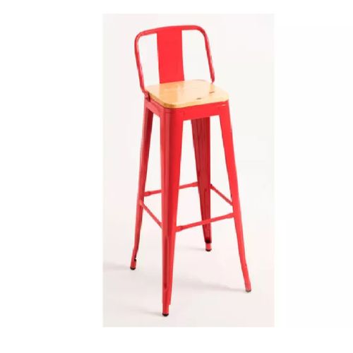 Banco Alto con Respaldo Julius color Rojo TU MESITA