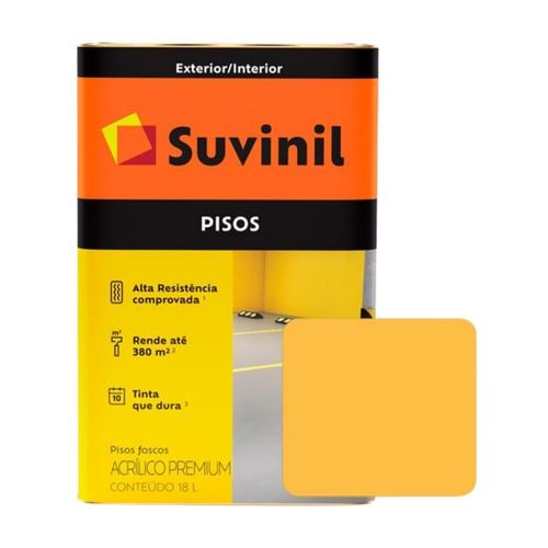 Pintura para pisos Suvinil Amarillo 18 litros