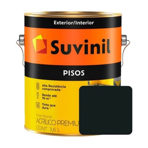 Pintura para pisos Suvinil Negro 3.6 litros
