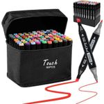 Set-de-80-Plumones-Marcadores-Doble-Punta-con-Estuche-Arte