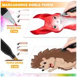 Set-de-80-Plumones-Marcadores-Doble-Punta-con-Estuche-Arte