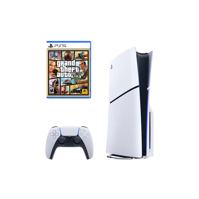 Consola-Playstation-5-Slim-Lectora-de-Discos---Grand-Theft-Auto-V