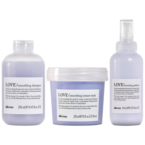 Shampoo 250ml + Mascarilla + Sérum Davines Love Smoothing