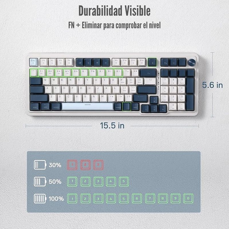 Redragon---Teclado-Eisa-Pro-K686WB-96--Wireless-White-Blue