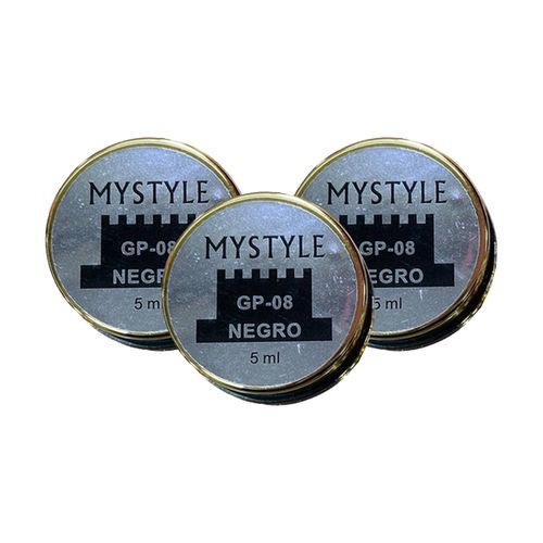 Mystyle Gel Paint Negro 5ml 3 Unid