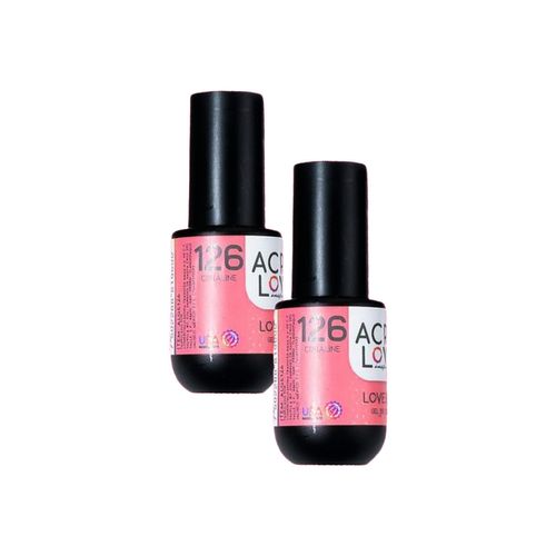 Acry Love Esmalte Gel Uv Coraline 2 Unid