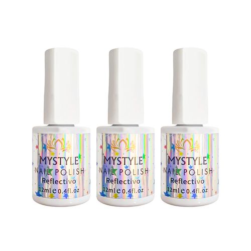 Mystyle Esmalte Efecto Reflectivo 12ml 3 Unid