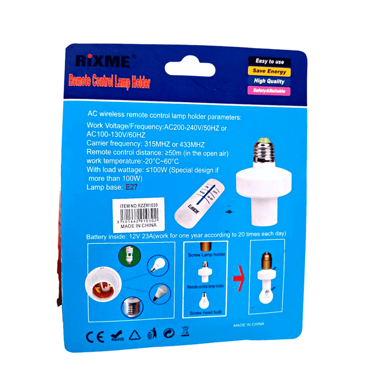 SOCKET-A-CONTROL-REMOTO-PARA-FOCOS-LED-E27-AHORRO-DE-ENERGIA