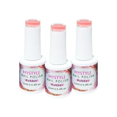 Mystyle Esmalte Rubber 12ml 3 Unid