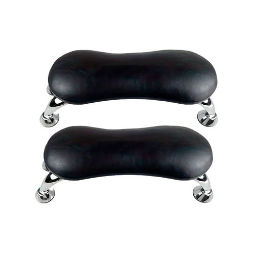 Reposabrazos Para Uñas  Acero Inoxidable y Cuero 2Uni