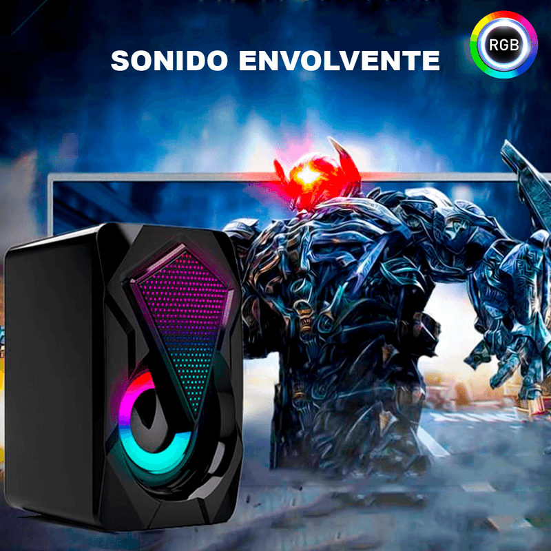 Parlantes-Gamer-D4500-Luces-Multicolor-RGB-Dreizt