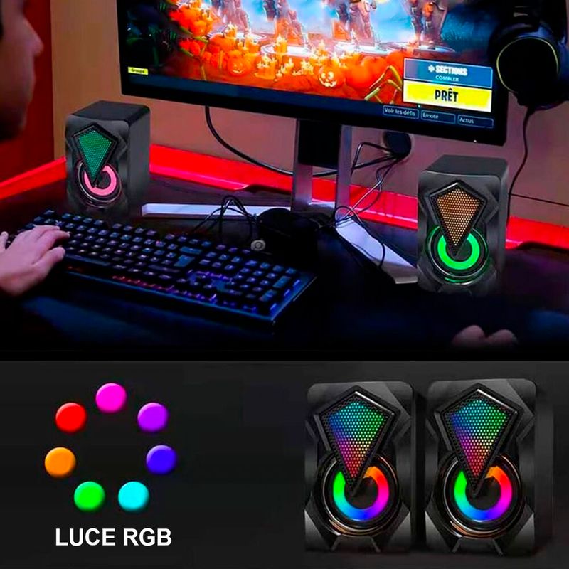 Parlantes-Gamer-D4500-Luces-Multicolor-RGB-Dreizt