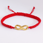Pulsera-infinito-Louisiana-Dinelli-dorada-tejida