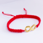 Pulsera-infinito-Louisiana-Dinelli-dorada-tejida